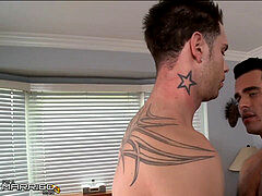 Handsome married male Alexsander Freitas gives oral pleasure and gets plumbed rigid