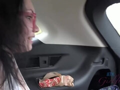 Lenna Lux: A Night of Passion in the Car - Big Tits, Foot Fetish, and Hairy