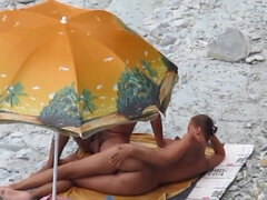 Blowing Off Compilation At Public Beach Hidden Cam