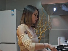 Naughty Asian milf seduces young stud and makes him stick his boner in her wet pussy