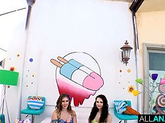 Back to back anal for Liz and Electra