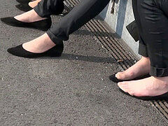 Candid teens resting Nylon soles stunning
