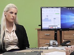 Loan4k. busty blonda blanche gives herself to loan agent in office