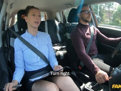Driving School Instructor Terrified of her Student Driving Skills - Lick My Pussy To Calm Me Down - Jason X
