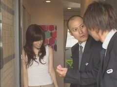 Exotic Japanese chick Naomi Hirose in Incredible Office, Threesome JAV movie