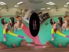 Group sex aerobics in (4K) 60fps - POV VR foursome in foursome gym