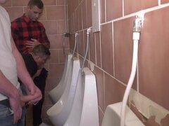 German hunks use sex addicted gay in the toilet