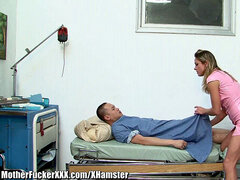 Slutty ash-blonde cougar Nurse pummeled by Patient