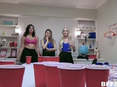 Beer Pong & BFFs: Jessica Rex, Emma Starletto, Paige Owens in Intense Action