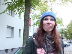 GERMAN SCOUT - ROUGH ANAL SEX FOR SKINNY GINGER TEEN LANA AT PICKUP CASTING IN BERLIN - German