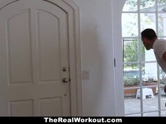 Aaliyah Hadid gets drilled hard after a yoga-yoga session with her horny neighbor