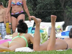 Saucy Bikini Teenagers With Exciting Rear Micro Thongs Tanning - ANALDIN