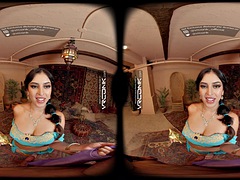 VR Conk Jasmine and Aladdin porn parody with hot - Sophia Leone in VR porn
