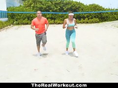 Ivy Rose's Big Tits Bounce While She Gets Pounded by Trainer's Big Cock