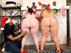 A duo Huge Booty BBWS Surprise Fake Santa Claus