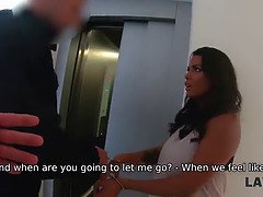 Charming GF Chloe Lamour takes on a debt collector & gets rough fucked in HD