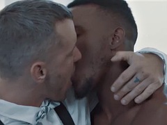 Black stud Pheonix Fellington spreads Colton Grays ass