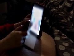 Sucking my boyfriend while I watch dickpics on twitter