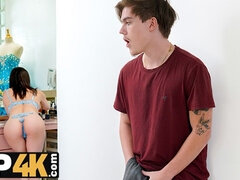 Stora tuttar, Brunett, Cougar, Hd, Mogen, Mamma, Hans, Styvmamma