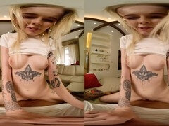 Cum on face, living room sex, virtualrealporn