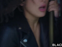 Grosser schwanz, Schwarz, Paar, Natürlichen titten