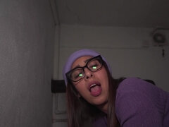 Slutty tomboy with glasses gets screwed in POV