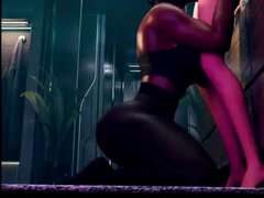 Háromdimenziós, Afrikai, Testes gyönyörű hölgy, Fekete, Döci, Összeállítás, Lövellt