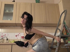 Evil Eva Hairy Pussy Rubbing - Kinky Babe Solo