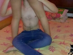 18, Amatéri, Pár, Creampie, Homemade, Orgazmus, Drobunké, Pička