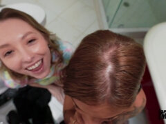 Jesse Pony and Ailee Anne are two of the three people in this FFM 3way, as they are giving a BJ and have oral fun with balls licking for Ricky Johnson