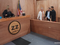 Cherie Deville is found guilty of a minor crime and sentenced to 24 hours in prison. Having never gone that long without sex, she panics and seduces t