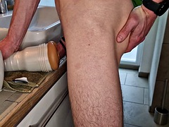 Leie, Grosser schwanz, Besamung, Spermaladung, Schwul, Deutsch, Dusche, Spielzeuge