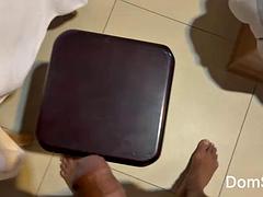 Petite Asian Teen gets trained for anal fuck with pain