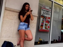 Owned outdoor in voyeur brunette 18-19 y.o.