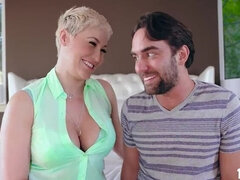 Ryan Keely feeding her stepson her tight milf pussy and moans in delight