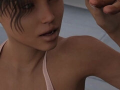 Trojrozmerné, Pár, Medzirasové, Orgazmus, Pička, Striekať, Teenka, Tesné