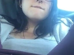 18 anni, Macchina, Femmina, Capellona, Masturbazione, Figa, Solo, Ragazza