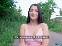 Brunette, Pikk, Ansiktssperm, Penger, Utendørs, Offentlig, Ridning, Sjenert