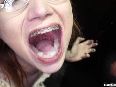 18, Obciąganie, Głebokie gardło, Obciąganie, Hd, Wielorasowy, Rudowłosa, Nastolatki