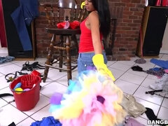 Amatőr, Fekete, Gesztenyebarna, Arcra élvezés, Csoport, Hd, Latin lány, Szolgalány