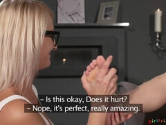 お尻, 足, フェティッシュ, 指いじり, 彼女, レズビアン, なめる, オマンコ