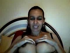 아기, 큰 가슴, 흑갈색 머리, 페티쉬, 수음, 나이든, 젖가슴, 웹캠