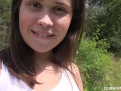 Μελαχροινή, Κλαμπ, Ευρωπαίος, Αυνανισμός, Δημόσιο, Ξυρισμένη, Μόνος, Έφηβος