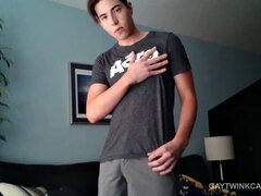 young amateur beating his meat