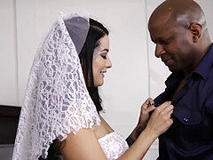 interracial internal cumshot with bigass bride Katrina Jade and bbc