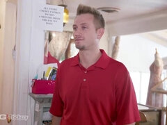 Bree Daniels is a hot, red haired woman who likes sex in the dressing room