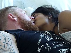 Desi bhabi screws a fat white schlong for the first time