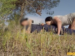 Amateur, Mamada, Británico, Al aire libre, Policía, Uniforme