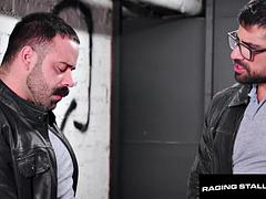 Burly Hunk Smashes Mustachioed Stranger in Seedy Alley Fuck