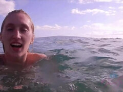 Strand, Fingern, Behaart, Nackt, Pov, Öffentlich, Titten, Nass